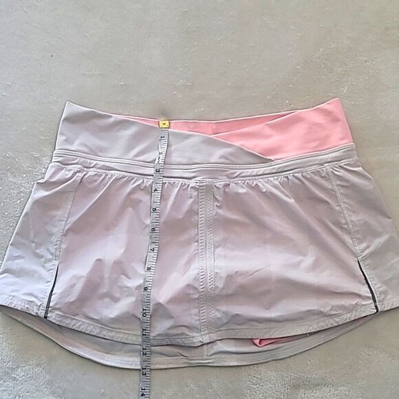 Lululemon Size 6 Gray Pink Run Speed Skort Built In Shorts Active Athleisure - Picture 9 of 16